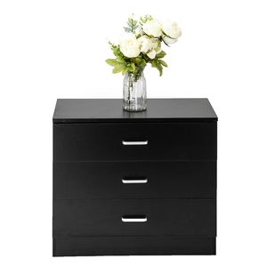 Mesita de Noche Moderna y Sencilla de 3 Cajones, Cómoda de Acero Inoxidable con Detalles en Cuero, Estilo Nórdico, para Apartamento - Product Image 4