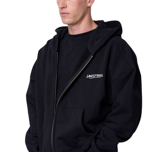 Sudadera con capucha extragrande para hombre, con cremallera completa, de forro polar grueso, hombros caídos, estilo urbano, fabricante OEM - Product Image 3