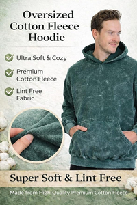 Survêtements unisexes vintage surdimensionnés avec capuche, respirants, 100 % coton, haute qualité, délavés à l'acide, broderie vieillie - Product Image 3