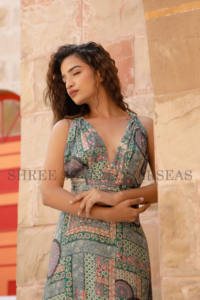 Robe longue en soie décontractée, nouvelle Collection d'été 2023 - Product Image 5