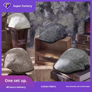 Nuevo Gorro Estilo Hong Kong, Moderno, Retro, de Invierno, con Personalidad, Versátil, Artístico, Tipo Newsboy, Unisex, 100% - Product Image 2