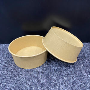 Recipientes de Papel Kraft Listos para Enviar, Tazones Desechables de Papel de 750ml y 1000ml con Tapa, Ecológicos, para Envasar Alimentos y Ensaladas - Product Image 2