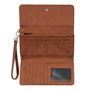 Custom Genuine Leather Fold Closure <b>RFID</b> <b>Blocking</b> High Quality Men's Short Multi-Function <b>Wallet</b> Card Holders Premium Luxury - Product Image 1