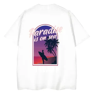 Camiseta Holgada de Manga Corta para Hombre con Estampado Personalizado, 95% Algodón de Alta Calidad, Cuello Redondo y Logotipo Informal - Product Image 1
