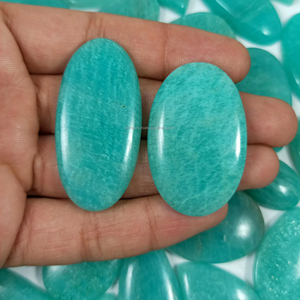 Cabujón de Amazonita Natural de Alta Calidad, Piedra Preciosa Azul Verde Pulida, Piedra Suelta para Joyería - Product Image 1