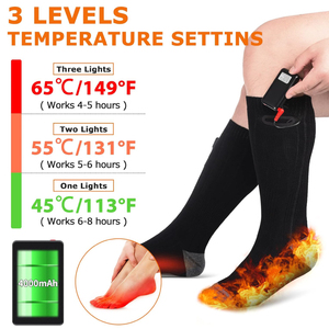 Men Women Electric Rechargeable Heated <b>Socks</b> Foot Warmer with 3 Heating Levels for <b>Winter</b> Outdoor Sports Camping Hunting. - Product Image 3
