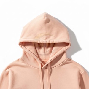 Sudadera con Capucha para Hombre, Estilo Casual, con Logotipo en Relieve, Tejido de Punto Color Durazno, con Bolsillo, 100% Algodón, Talla Grande - Product Image 5