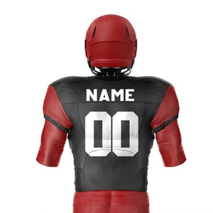 Ensemble d'uniformes de football américain sublimés sur mesure, maillot et pantalon d'équipe, tissu résistant, respirant et anti-humidité, vêtements de jeu personnalisables - Product Image 5