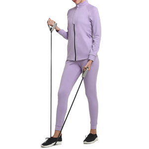 Ensemble de survêtement assorti pour femmes, haut et bas, jogging, sport de plein air, vêtements de maison, logo personnalisé, vente en gros, OEM - Product Image 4