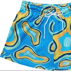 <b>Men's</b> Solid Quick Dry Breathable Hanging Dye Straight Beach Shorts Summer Swimming Board Surf <b>Trunks</b> 100% Polyester Sports Short - Product Image 6