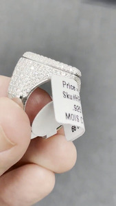 Heart for Round Brilliant Cut Moissanite Prong Setting IGI Certified Hip Hop Style Customized Rose/Yellow Tone Gift <b>Ring</b> - Product Image 2