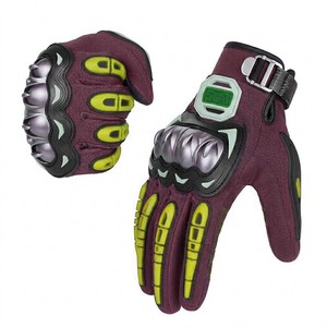 Gants de moto en cuir avec protection rigide des articulations, conception tactique, doigts entiers, respirants, équipement de conduite 2026 - Product Image 2