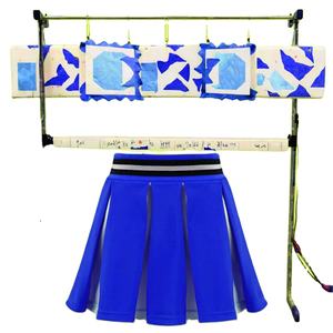 Ensembles de danse pour filles, haut court imprimé avec jupe plissée, 2 pièces, boules de fleurs, uniformes de cheerleading, 100% polyester - Product Image 4