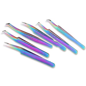 Pince à cils personnalisée TPI-10153 à 45 degrés, en acier inoxydable, applicateur de cils à pointe fine, outil de beauté pour soins personnels - Product Image 3