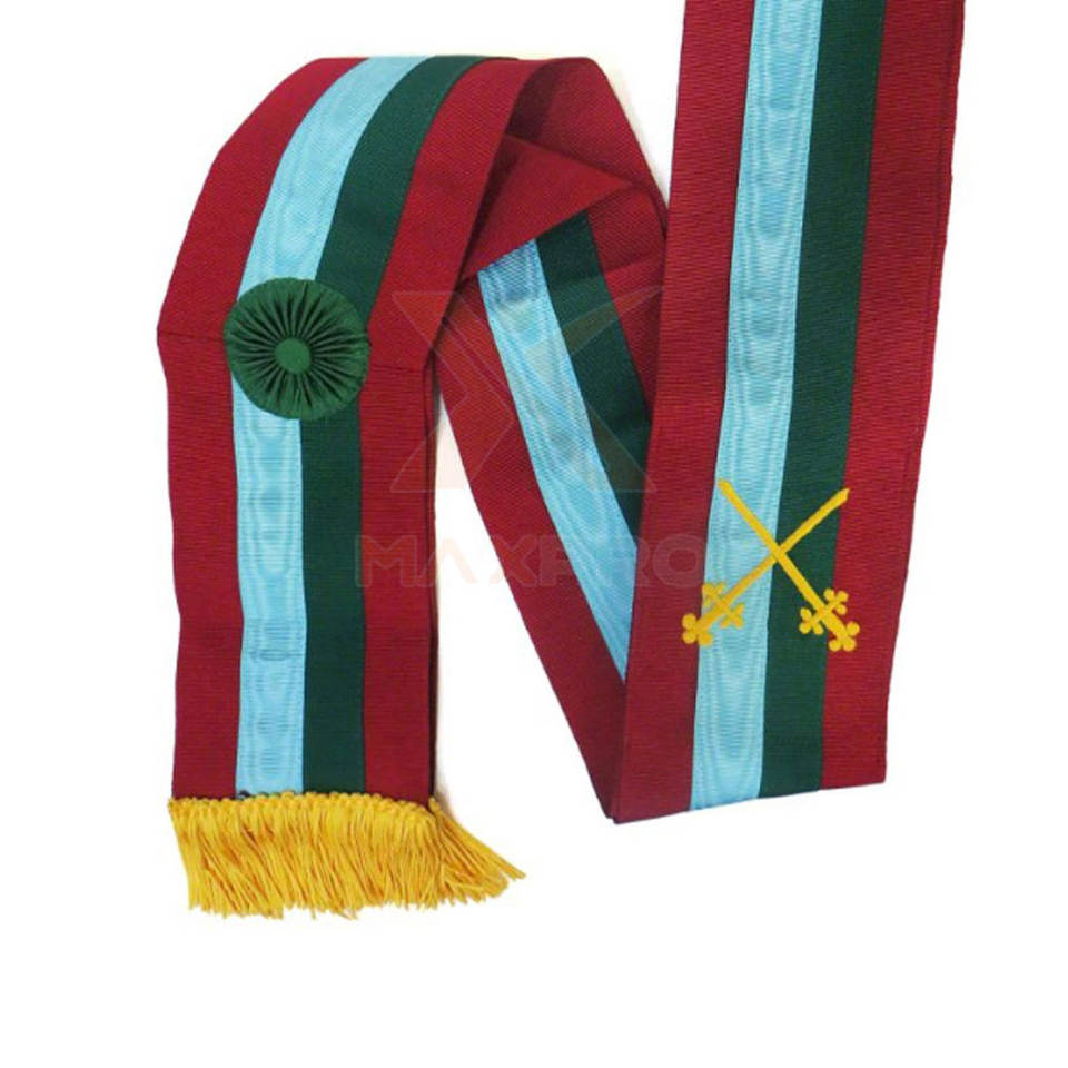 Textured Detailed Pattern Embroidered Bullion Wire Sashes Offering Rich Texture And Detailed ...