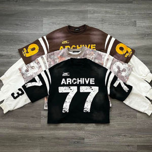 T-shirt Homme Personnalisé OEM, Coupe Ample et Flottante, Double Couche, Impression DTG, Effet Vieilli, Grammage Lourd - Product Image 1