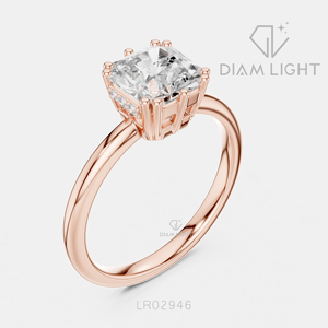 Bague de fiançailles en diamant de laboratoire taille coussin certifié IGI 1,75 carat, or blanc 14 carats, couleur F+, clarté VS+, bague de promesse, cadeau pour femme - Product Image 4