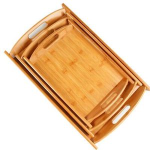 Wooden serving <b>tray</b> premium quality smooth finish ideal for serving breakfast <b>snacks</b> drinks stylish home decor - Product Image 3