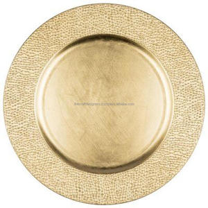 Assiettes de présentation dorées pour mariage, bordure décorative, qualité supérieure, écologiques, assiettes de luxe pour dîner, plats de service et assiettes rondes - Product Image 4