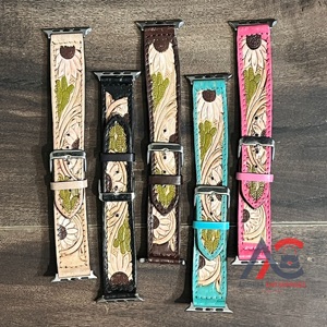 New Arrival 2026 Quick Release <b>Tooled</b> Genuine Leather New Design <b>Watch</b> Band for Men & Women Luxury <b>Watch</b> <b>Strap</b> with Metal Clasp - Product Image 1
