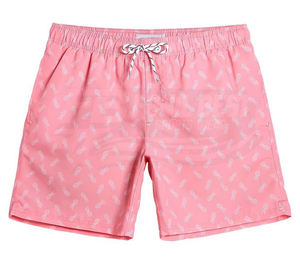 กางเกงขาสั้นชายแบบขายส่ง ความยาวระดับเข่า เป็นมิตรกับสิ่งแวดล้อม แห้งเร็ว ยืดได้ 4 ทิศทาง กางเกงว่ายน้ำ บริการสกรีนโลโก้หรูหราตามสั่ง รับผลิตแบบ OEM - Product Image 1