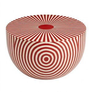 Mesa de Centro de Alta Calidad con Incrustaciones de Hueso Rojo, Mesa de Centro Moderna con Rayas, Muebles de Lujo para Sala de Estar, Proveedor Mayorista Personalizado - Product Image 1
