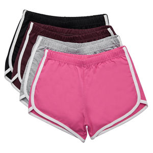 Shorts de sport noirs pour femmes, taille haute, en polyester tricoté élastique, séchage rapide, couleur unie, coupe classique, jupes courtes - Product Image 5