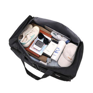 Waterproof Nylon Light Weight <b>Trolley</b> Travel Duffel Bag Wheels Zipper Closure Large Capacity Rolling Luggage for Outdoor Storage - Product Image 4