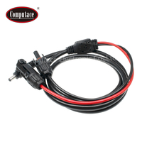 Câble d'extension solaire 1-vers-2 ZSC1108, connecteur mâle-femelle, conducteurs en cuivre nu plaqué argent AWG 8, isolation PVC, 30A