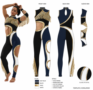 Tenues de danse majorette de haute qualité, dernier design, uniformes d'équipe personnalisés avec franges, uniformes de compétition. - Product Image 3