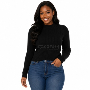 Cosh International Sorority Acrylic - Cárdigan de punto negro de cuello redondo para mujer, manga larga, minimalista, color liso, para otoño - Product Image 3