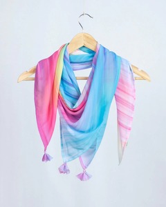 Custom Printed Silk Feel Square Headscarf Soft Lightweight Womens Fashion Scarf OEM ODM Manufacturer Wholesale Supplier - Product Image 2