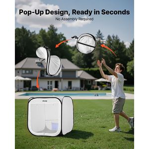 Tente de peinture portable pop-up avec flux d'air efficace, 28,3 x 28,5 x 29,5 pouces, porte en maille pour la peinture, armoires de peinture faciles à installer - Product Image 2