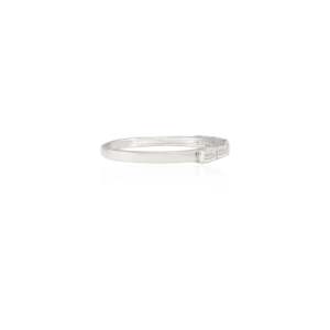 14K Solid Gold Baguette Diamond <b>Stacking</b> Band-IGI Certified Engagement <b>Ring</b> - Product Image 4