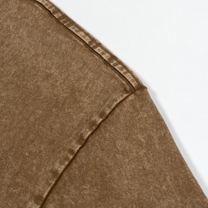 เสื้อยืดคอกลมแขนสั้นทรงหลวมสไตล์เรโทร น้ำหนัก 220 กรัม ผ้าฟอกสี ลุคเท่ๆ ไหล่ขาดๆ ลายพิมพ์ดิจิทัลสุดเทรนดี้สำหรับผู้ชาย - Product Image 5