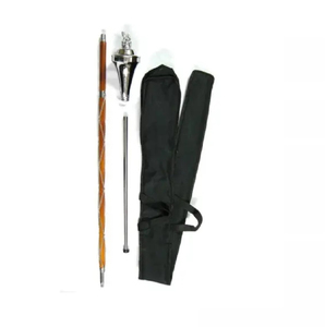 Masse de tambour-major traditionnelle personnalisée avec tête argentée et manche blanc – Design élégant et unique pour accessoires de défilé – Personnalisable - Product Image 1