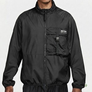 Veste bomber légère pour homme, coupe-vent, col montant, fermeture éclair sur le devant, veste de voyage en plein air, résistante au vent, veste utilitaire décontractée - Product Image 1