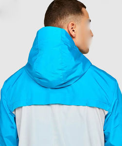 Ensemble court d'été sur mesure pour homme en polyester et nylon, coupe-vent avec fermeture éclair, grande taille, survêtement imprimé pour homme - Product Image 2