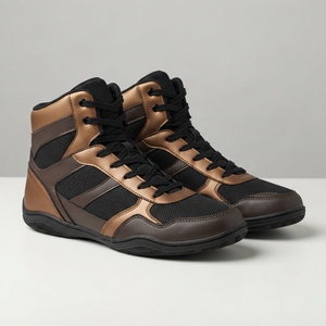 High Top Boxing Training <b>Shoes</b> Men Women Lightweight Breathable Mesh Footwear Flexible Grip Sole <b>Non</b> <b>Slip</b> Gym Workout Practice - Product Image 1