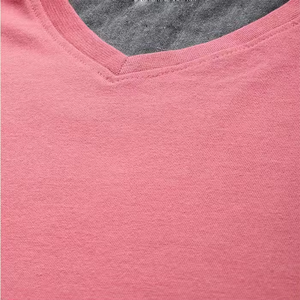 Camiseta de Hombre al por Mayor de Alta Calidad, Cuello en V, Corte Ajustado, Tela Lisa, con Logotipo Personalizado, Estilo Club, DDP - Product Image 2