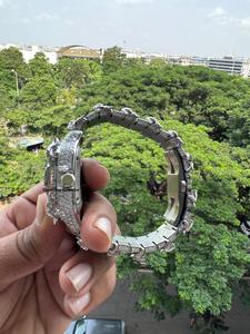 Reloj de Lujo para Hombre, Edición Limitada, Cuadrado, de Acero Inoxidable, 20 mm, con Diamantes Moissanite, Diseño de Trono, Escala con Números Romanos - Product Image 6