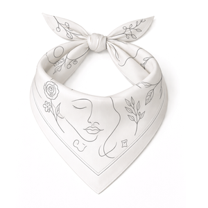 Foulard triangulaire bandana, couvre-chef, écharpe de cou, en coton et soie, imprimé, couleur unie, léger, été, décontracté, unisexe, accessoire de mode - Product Image 2