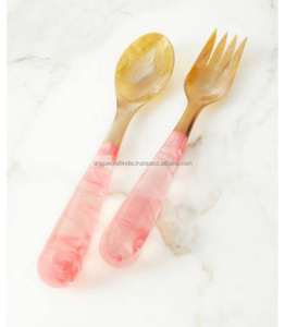 Juego de servidor de ensalada Allure con nuevo diseño, cubiertos con patrón de remolino de resina para vajilla de fiesta de boda, decoración del hogar, cucharas UCI - Product Image 2