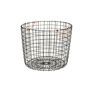 Modern Metal <b>Wire</b> <b>Storage</b> <b>Basket</b> Circle Shape With Handle Multi-Purpose Neatening <b>Basket</b> - Product Image 3