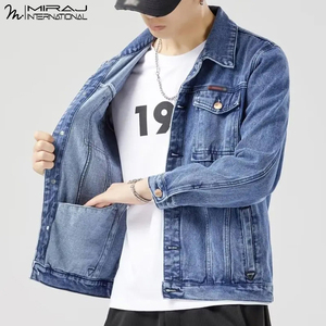 Best Supplier High Quality Breathable Denim <b>Men's</b> Denim <b>Jacket</b> Best Selling Soft Touch Fabric <b>Men</b> Out Door Denim <b>Jackets</b> - Product Image 3