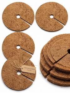 Discos de Fibra de Coco Ecológicos y Modernos para Acolchado, 50 cm de Diámetro, 1 cm de Grosor, Color Marrón, Ahorro de Espacio, para Uso en Jardín - Product Image 3