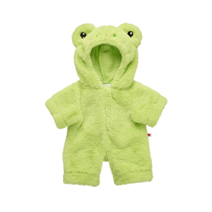 Lindo pelele marrón de piel sintética para bebé con capucha y detalles de orejas para uso invernal en bebés. - Product Image 3