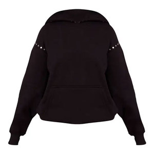Sudadera unisex con tachuelas, tejido suave, con elegantes detalles metálicos, ropa informal de moda para uso diario. - Product Image 1