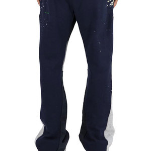 Pantalon de survêtement unisexe personnalisé de haute qualité, style streetwear Y2K, en molleton bouclette avec poches évasées, pour homme - Product Image 4