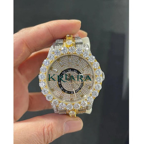 Moissanite Designer Stainless Steel Silver <b>Watch</b> Stylish and Functional Timepiece with Diamond Features High Demand - Product Image 2